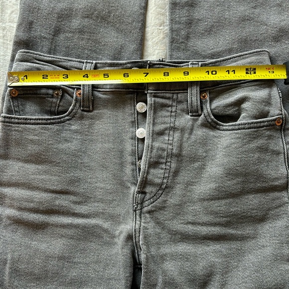 Grey Levi Wedgie Straight Jeans - Picture 7 of 9
